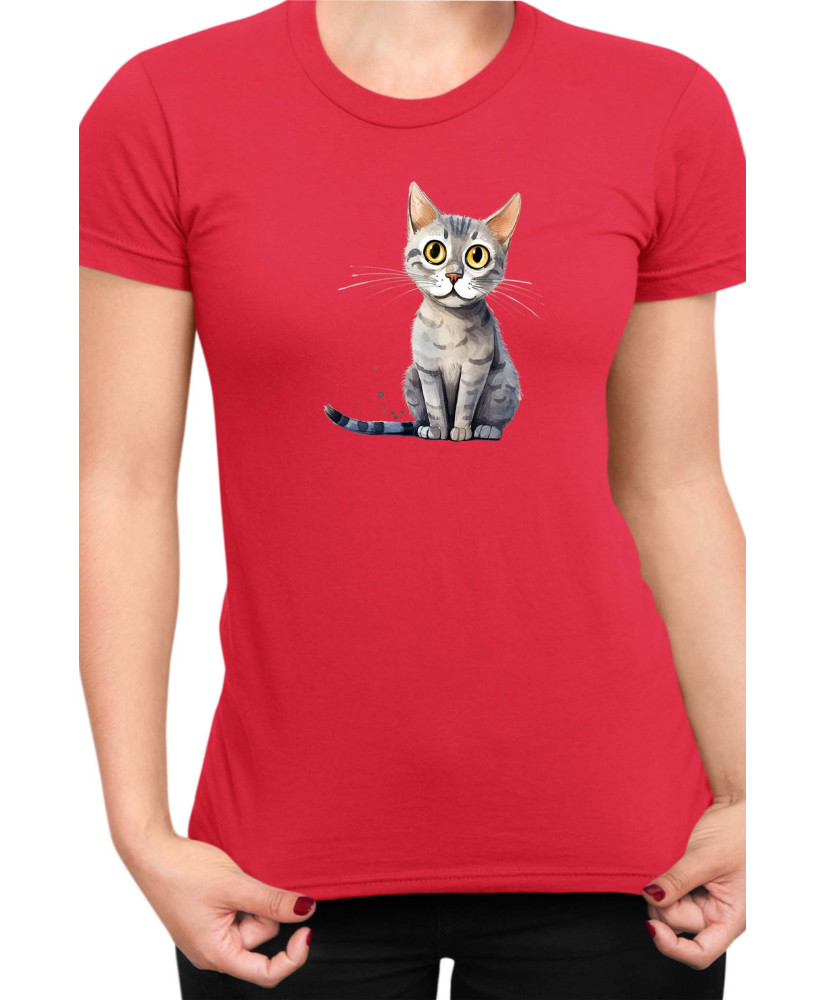 Дамска Тениска Funny Cats Breeds Serrade Petit