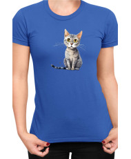 Дамска Тениска Funny Cats Breeds Serrade Petit