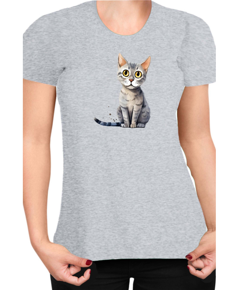 Дамска Тениска Funny Cats Breeds Serrade Petit
