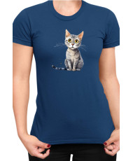 Дамска Тениска Funny Cats Breeds Serrade Petit