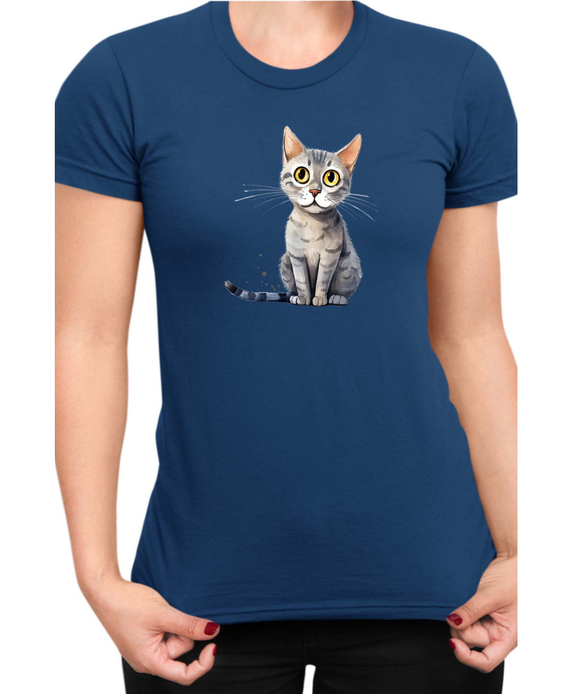 Дамска Тениска Funny Cats Breeds Serrade Petit