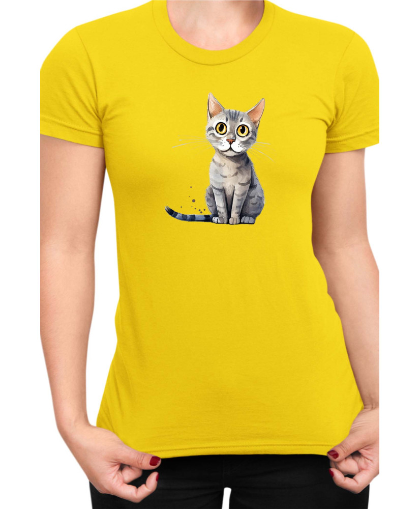 Дамска Тениска Funny Cats Breeds Serrade Petit