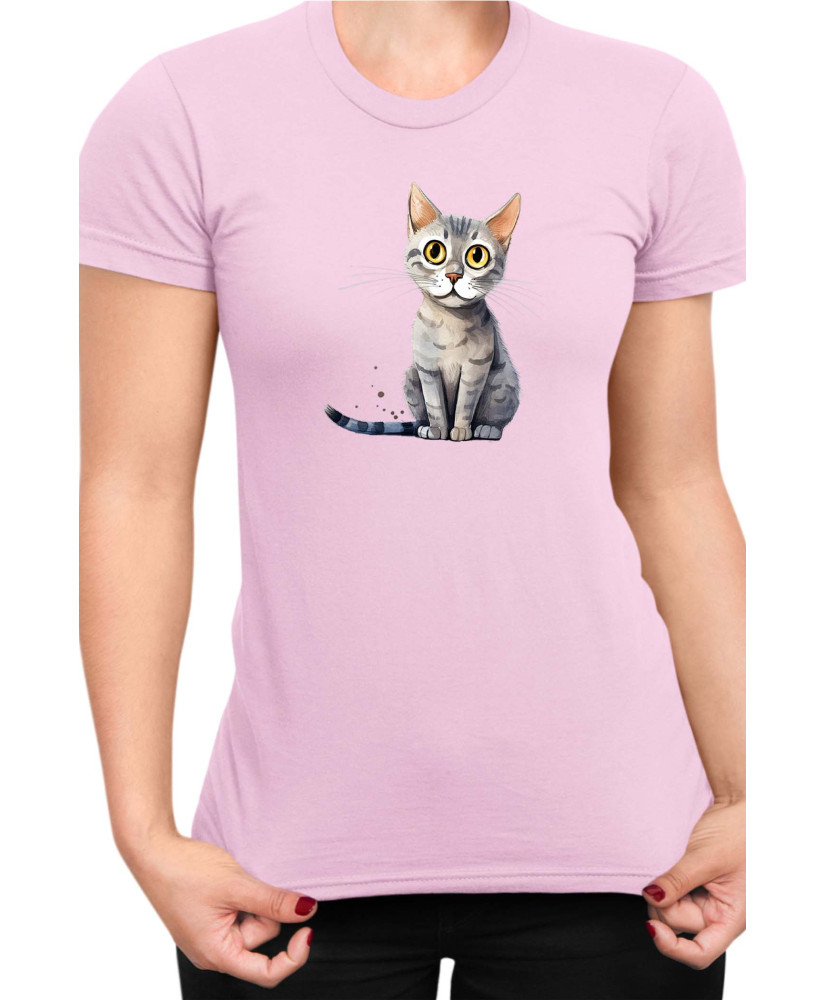 Дамска Тениска Funny Cats Breeds Serrade Petit