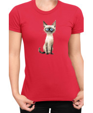 Дамска Тениска Funny Cats Breeds Siamese