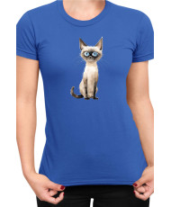 Дамска Тениска Funny Cats Breeds Siamese
