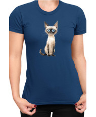 Дамска Тениска Funny Cats Breeds Siamese