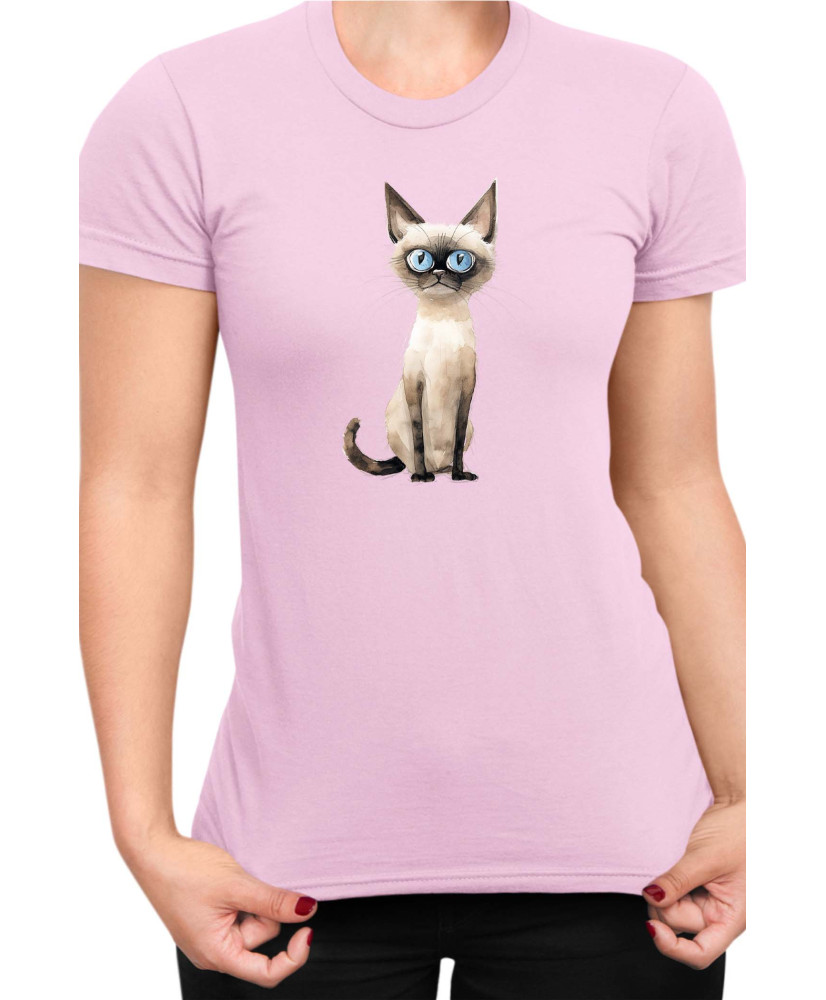 Дамска Тениска Funny Cats Breeds Siamese