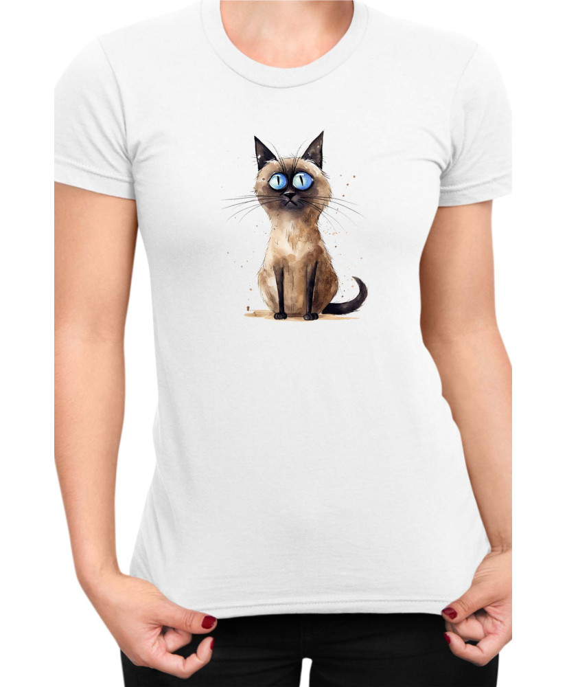 Дамска Тениска Funny Cats Breeds Thai