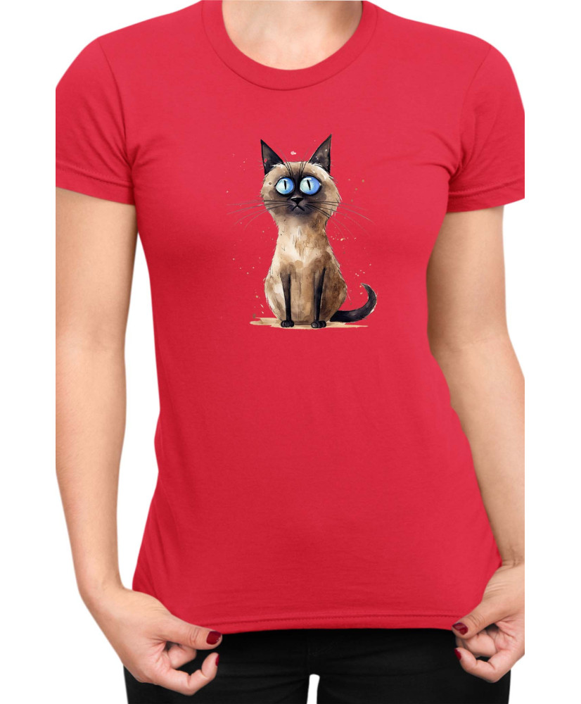 Дамска Тениска Funny Cats Breeds Thai