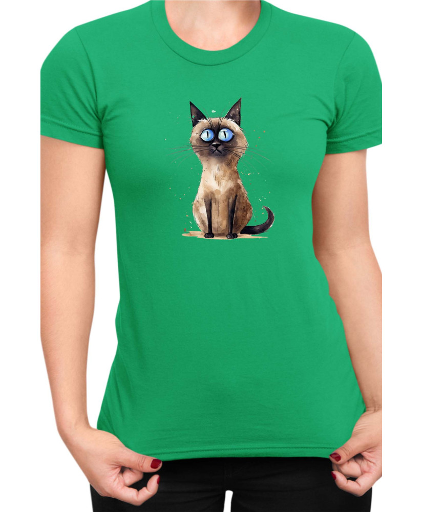 Дамска Тениска Funny Cats Breeds Thai