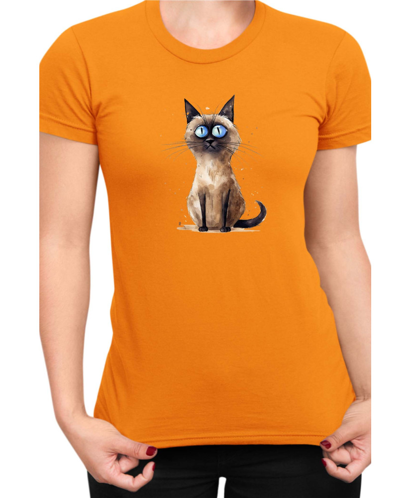 Дамска Тениска Funny Cats Breeds Thai