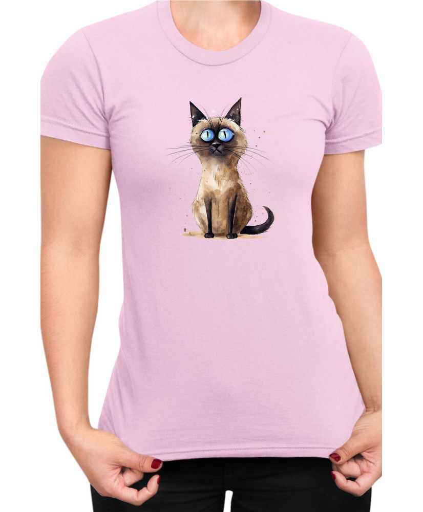 Дамска Тениска Funny Cats Breeds Thai