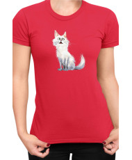 Дамска Тениска Funny Cats Breeds Turkish Angora