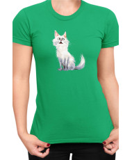 Дамска Тениска Funny Cats Breeds Turkish Angora