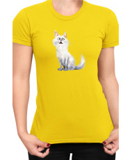 Дамска Тениска Funny Cats Breeds Turkish Angora