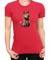 Дамска Тениска Funny Cats Breeds York Chocolate