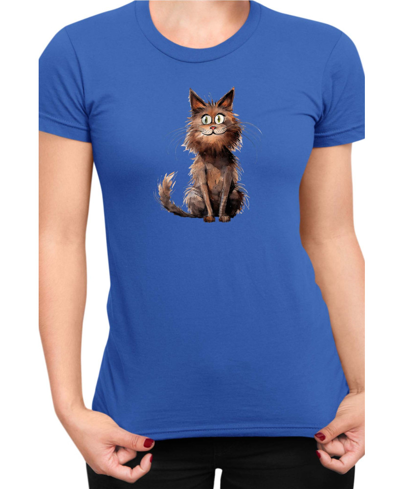 Дамска Тениска Funny Cats Breeds York Chocolate