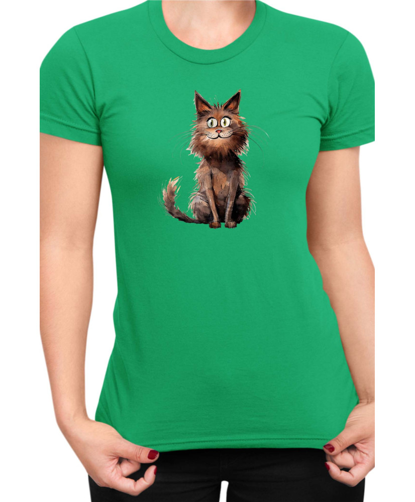Дамска Тениска Funny Cats Breeds York Chocolate