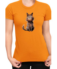 Дамска Тениска Funny Cats Breeds York Chocolate