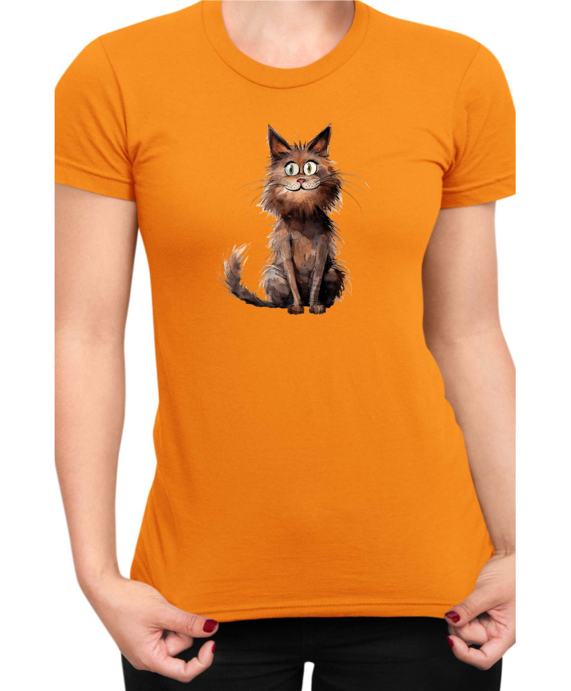 Дамска Тениска Funny Cats Breeds York Chocolate