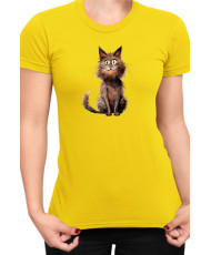 Дамска Тениска Funny Cats Breeds York Chocolate