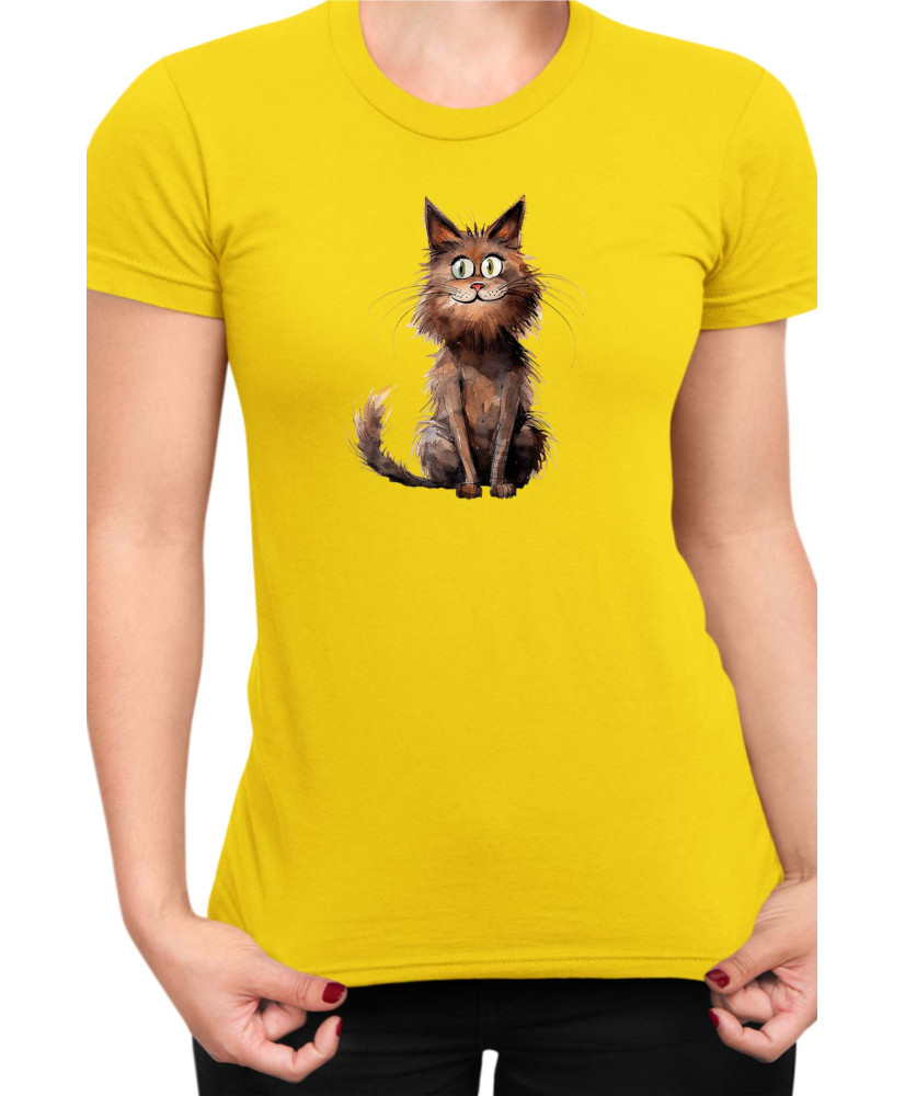 Дамска Тениска Funny Cats Breeds York Chocolate