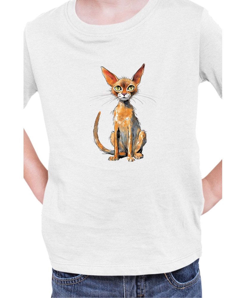 Детска Тениска Funny Cats Breeds Abyssinian 2