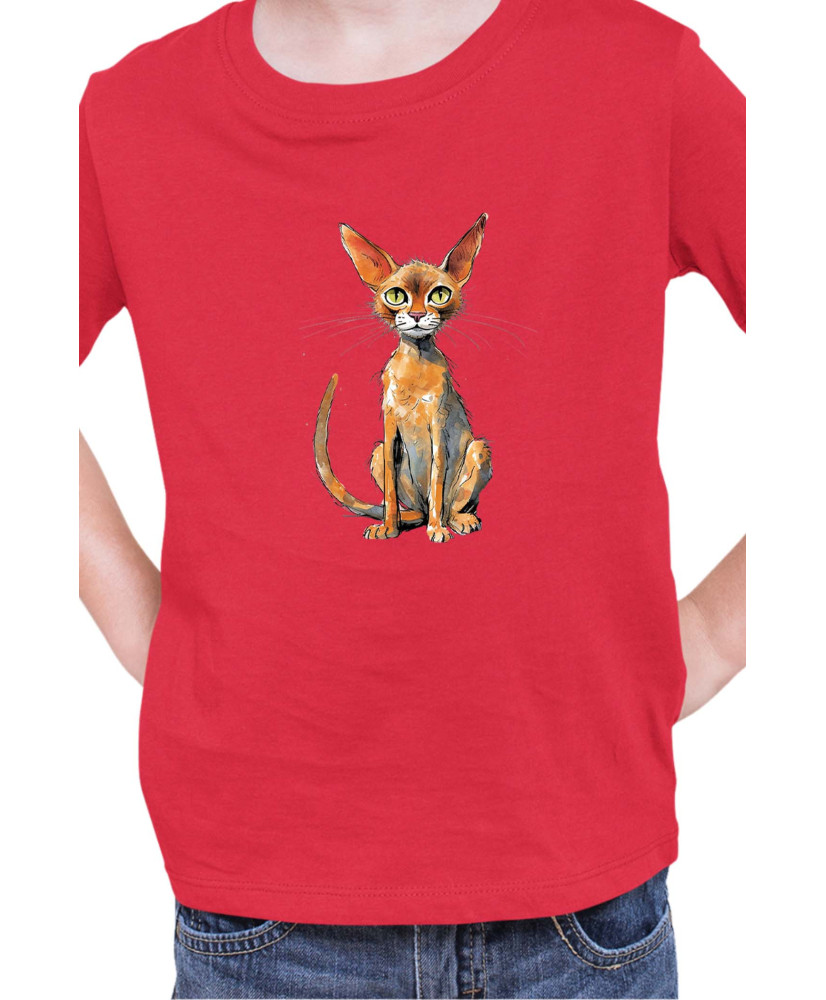 Детска Тениска Funny Cats Breeds Abyssinian 2