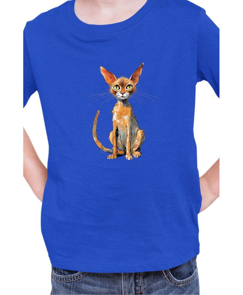 Детска Тениска Funny Cats Breeds Abyssinian 2