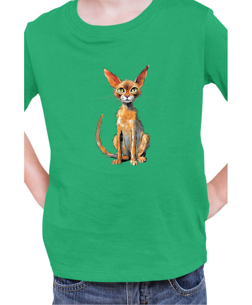 Детска Тениска Funny Cats Breeds Abyssinian 2