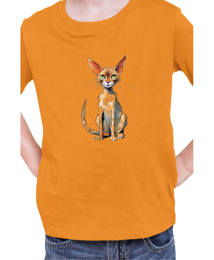 Детска Тениска Funny Cats Breeds Abyssinian 2
