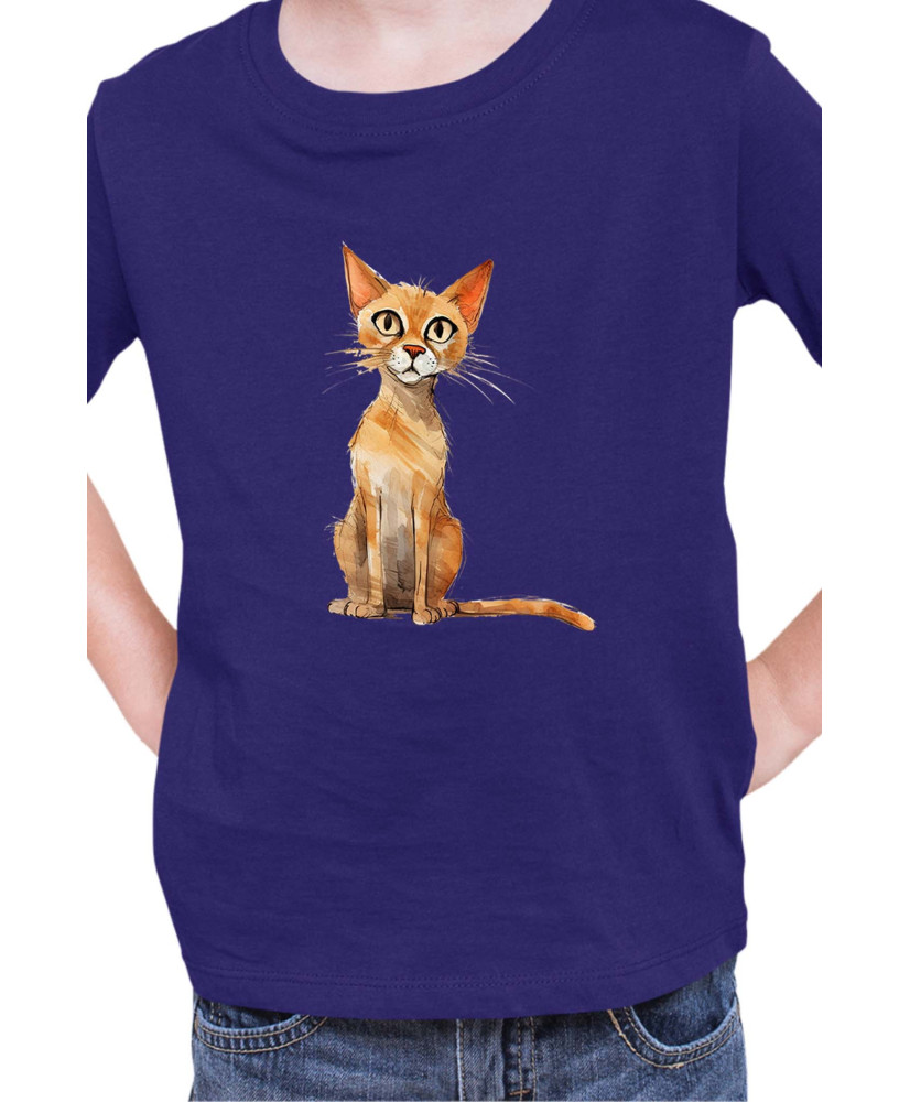 Детска Тениска Funny Cats Breeds Arabian Mau