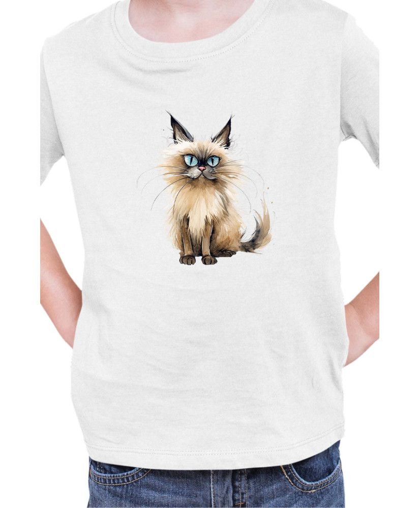 Детска Тениска Funny Cats Breeds Balinese 2