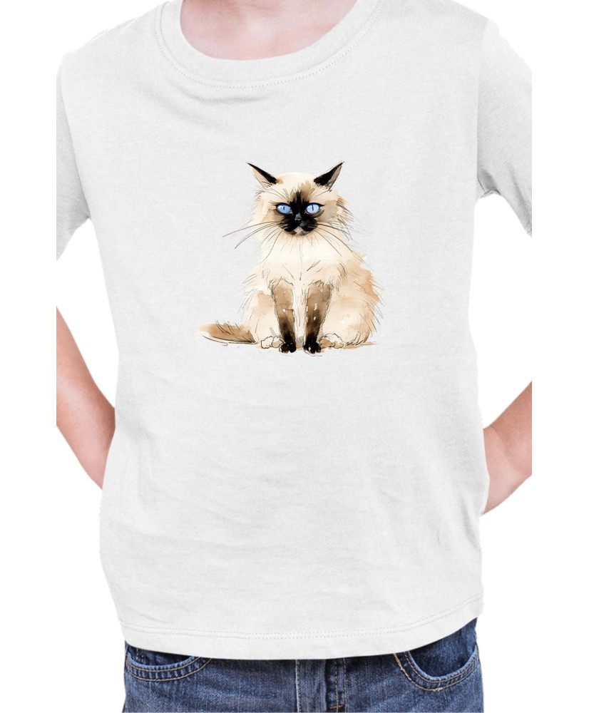 Детска Тениска Funny Cats Breeds Birman 1
