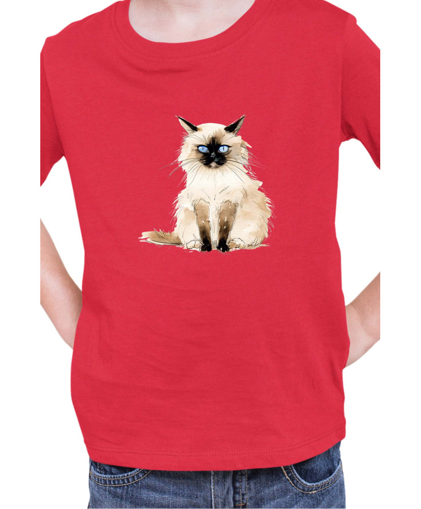 Детска Тениска Funny Cats Breeds Birman 1