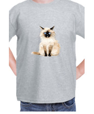 Детска Тениска Funny Cats Breeds Birman 1