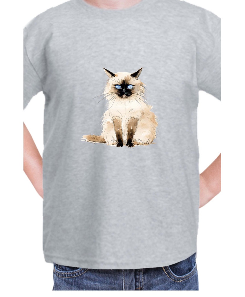 Детска Тениска Funny Cats Breeds Birman 1