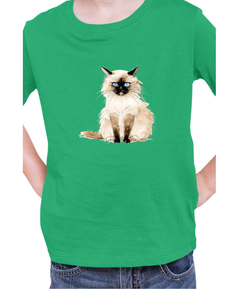 Детска Тениска Funny Cats Breeds Birman 1