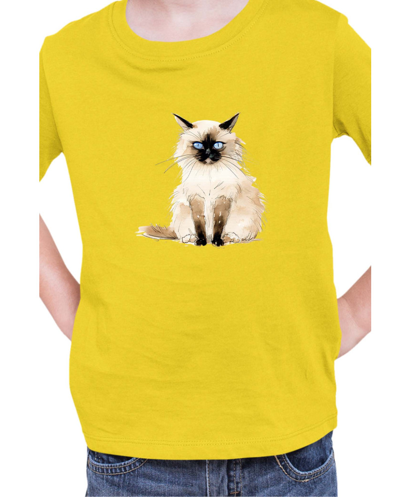 Детска Тениска Funny Cats Breeds Birman 1
