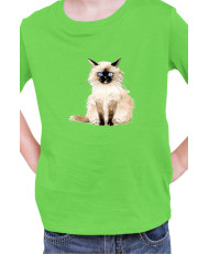 Детска Тениска Funny Cats Breeds Birman 1