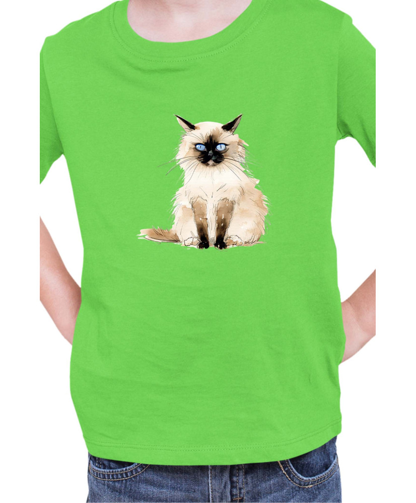 Детска Тениска Funny Cats Breeds Birman 1