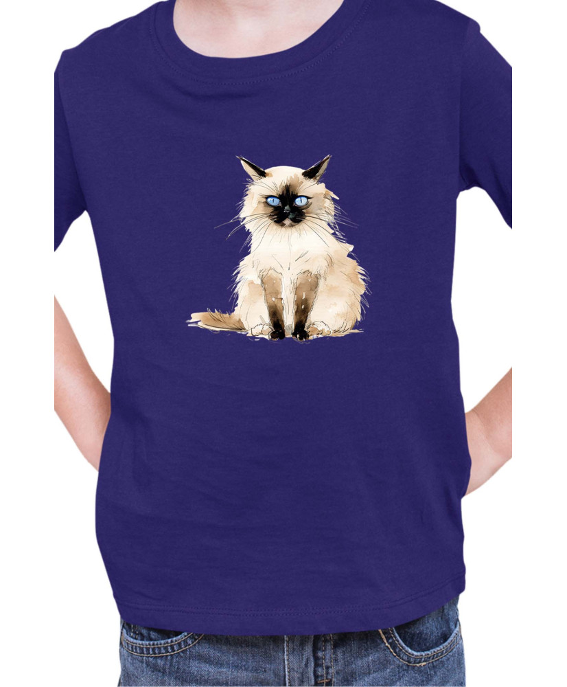 Детска Тениска Funny Cats Breeds Birman 1