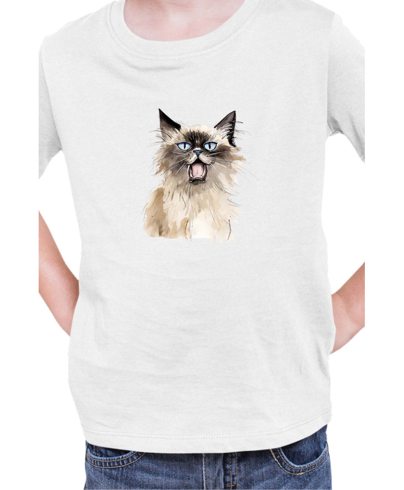 Детска Тениска Funny Cats Breeds Birman 2