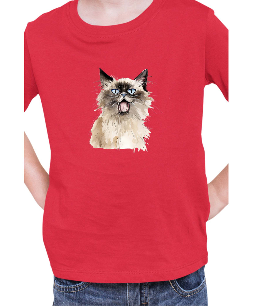 Детска Тениска Funny Cats Breeds Birman 2
