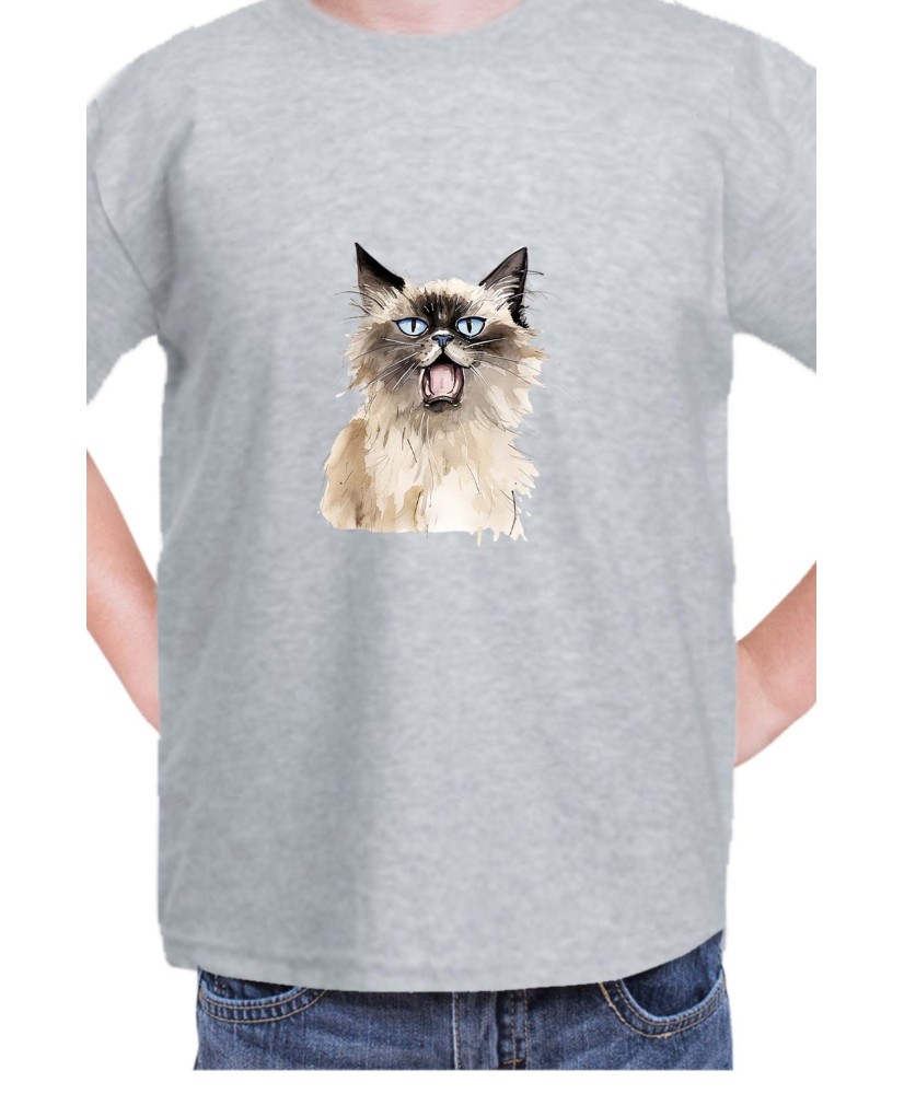Детска Тениска Funny Cats Breeds Birman 2