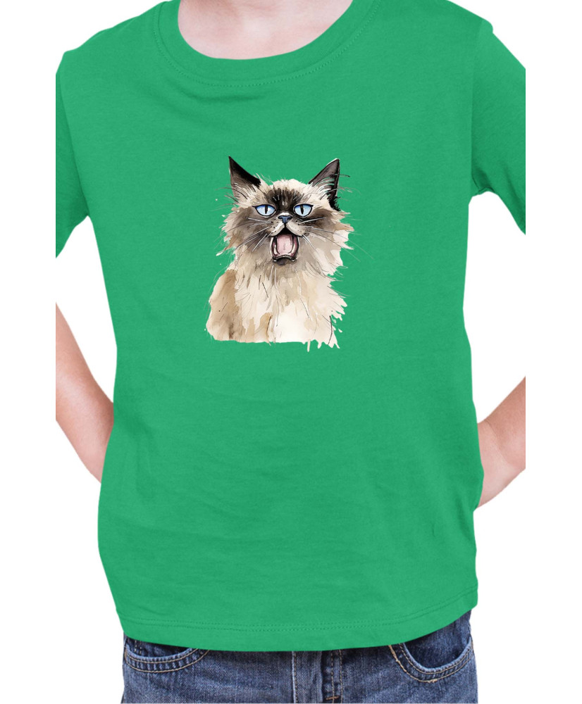 Детска Тениска Funny Cats Breeds Birman 2