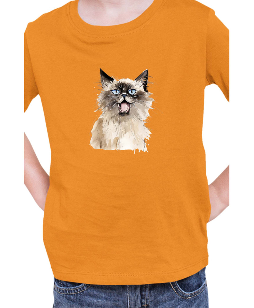 Детска Тениска Funny Cats Breeds Birman 2