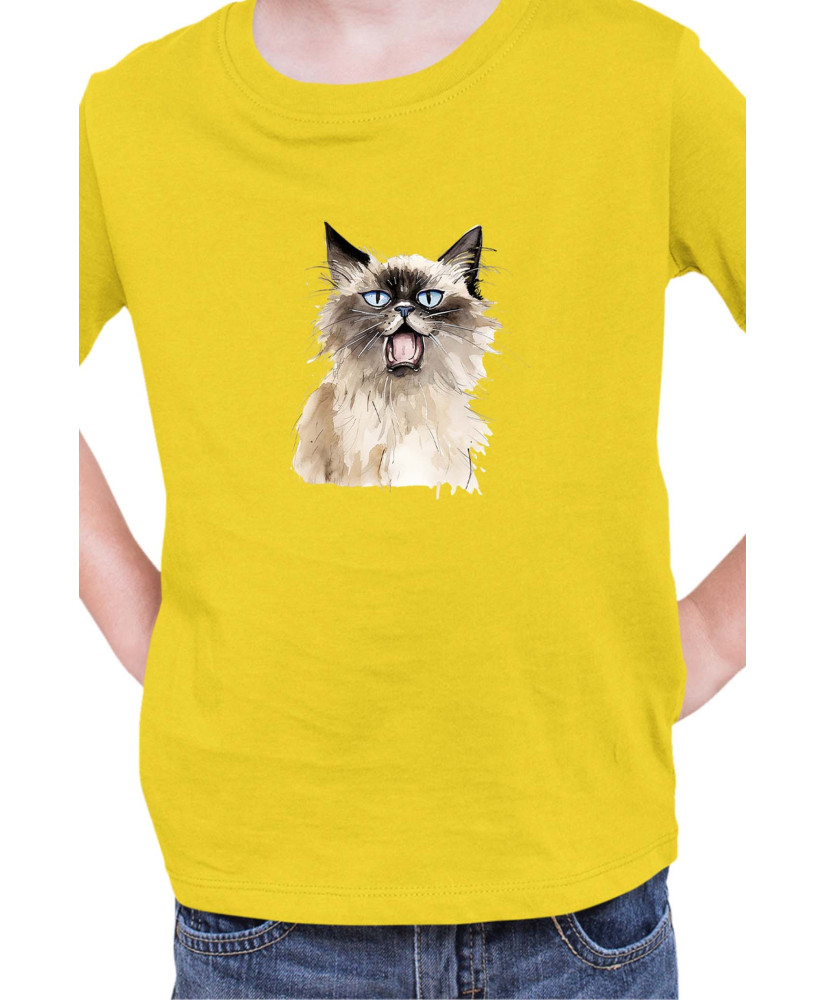 Детска Тениска Funny Cats Breeds Birman 2