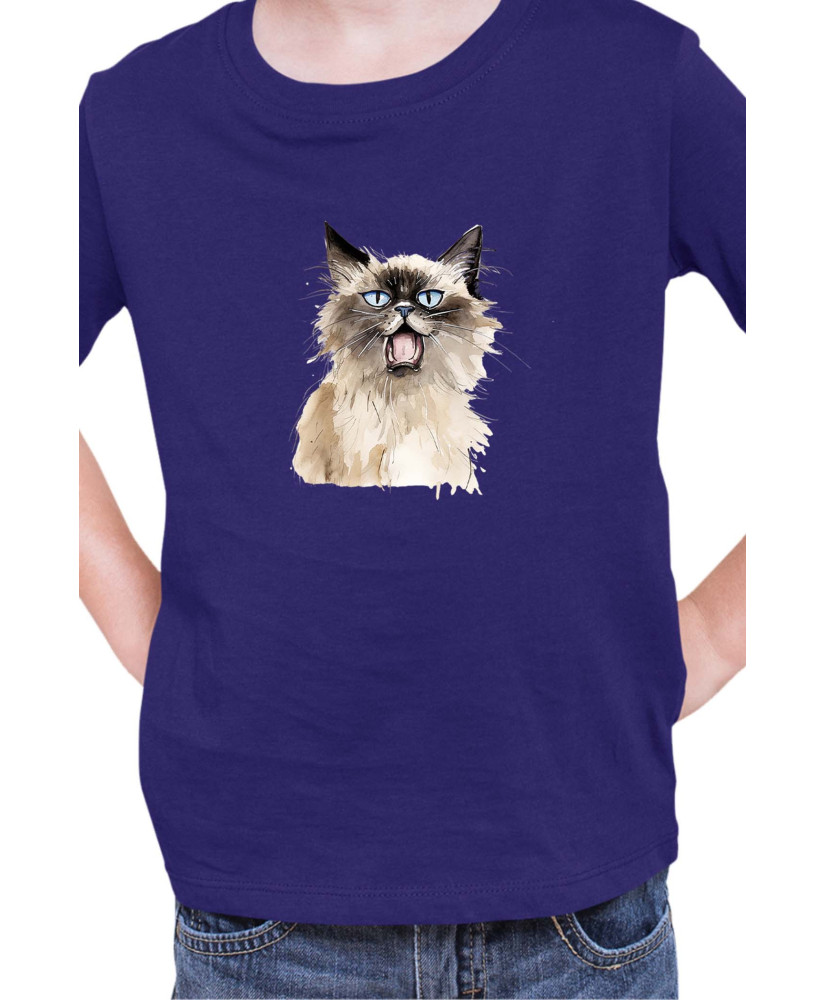 Детска Тениска Funny Cats Breeds Birman 2