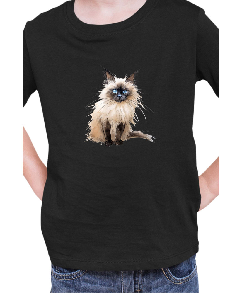 Детска Тениска Funny Cats Breeds Birman 3